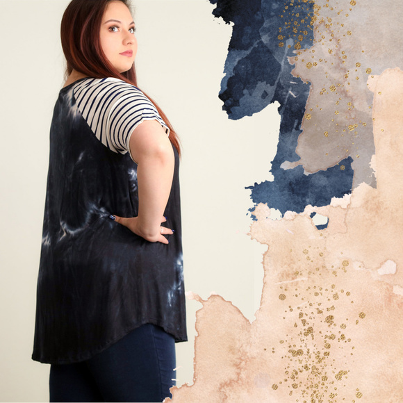 REBORN J | Tie Dye Stripe Raglan Shirt - Picture 4 of 8